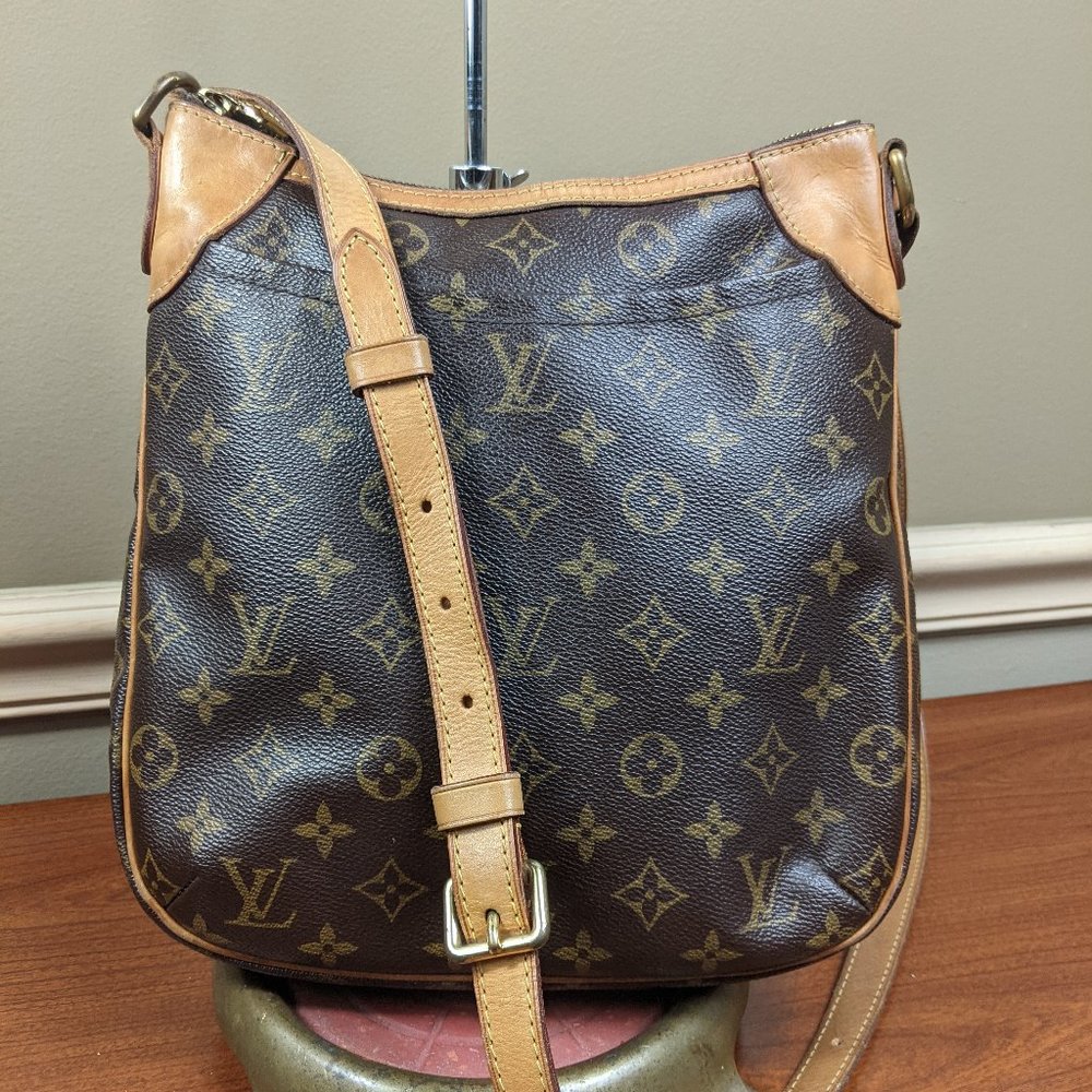Auth Louis Vuitton Odeon Pm Monogram Canvas and Calf Leather Cross Body …